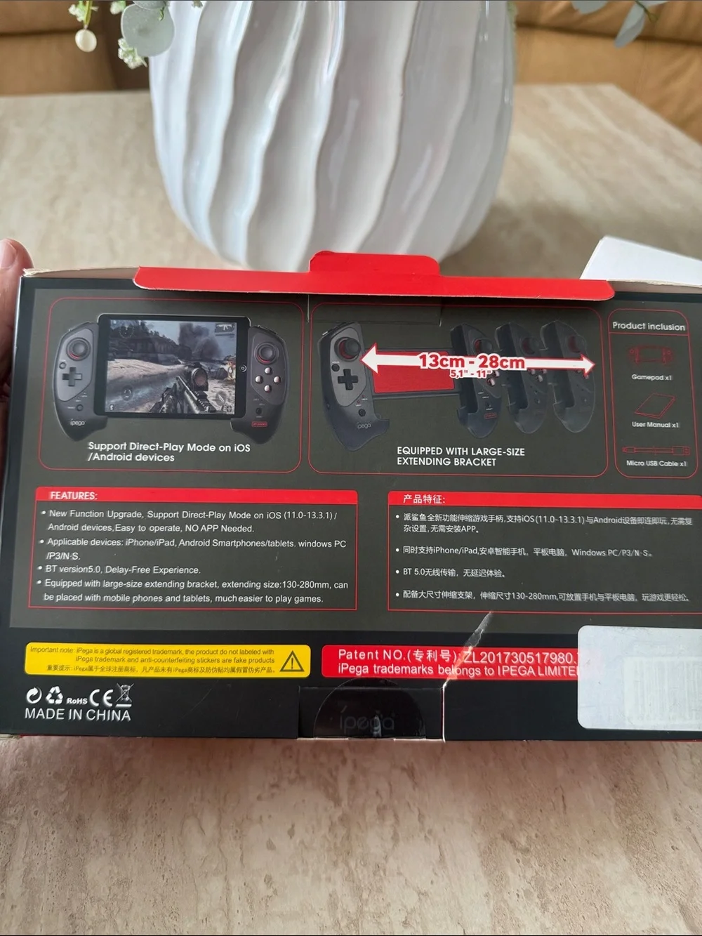 Wireless Retractable Controller - Black